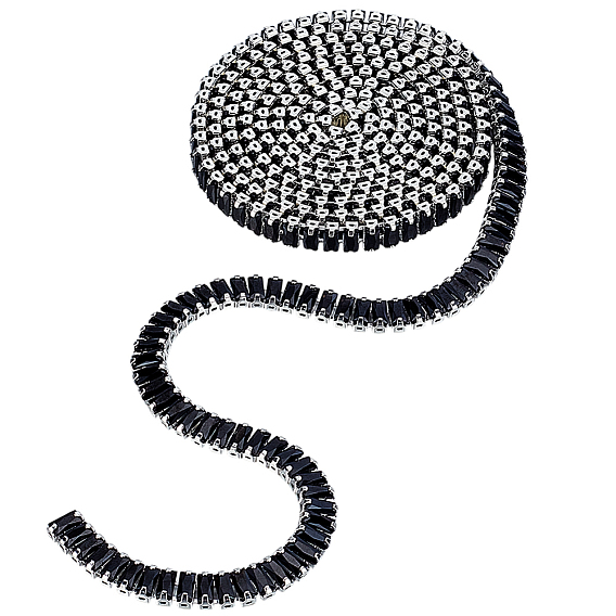 Латунные цепочки с микропаве из черного кубического циркония, несварные