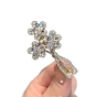 Alloy Rhinestone Brooch, Flower