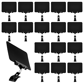 30Pcs Erasable Plastic Blank Sign Sale Price Label Tags, with Iron Clips, Rectangle