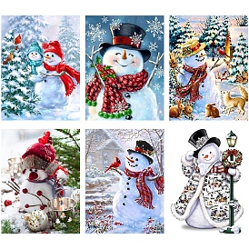 Christmas Snowman
 DIY Diamond Painting Kit, Including Resin Rhinestones Bag, Diamond Sticky Pen, Tray Plate and Glue Clay