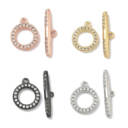 Латунные застежки-молнии из прозрачного кубического циркония, без кадмия и без свинца, долговечный, кольцо