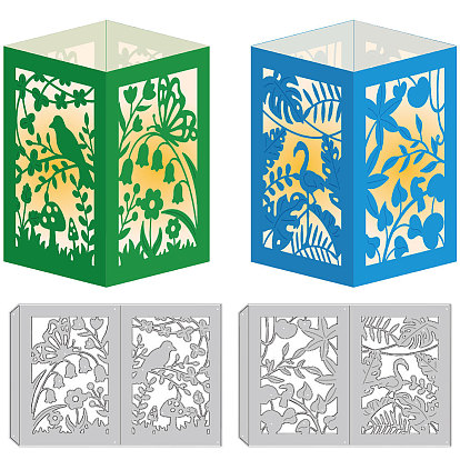 2шт 2 стили абажур для растений углеродистая сталь трафареты для резки, для diy scrapbooking, Фотоальбом, декоративная бумага для тиснения, форма для поздравительных открыток