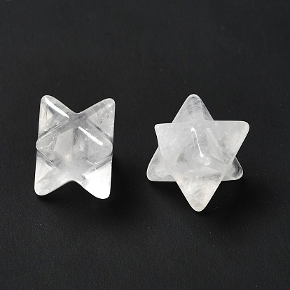 Natural & Synthetic Gemstone Beads, No Hole/Undrilled, Mixed Dyed and Undyed, Merkaba Star