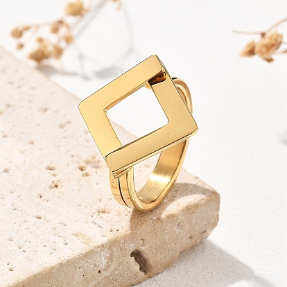 304 из нержавеющей стали кольца перста ромб, ионное покрытие (ip)