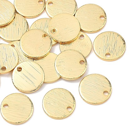 Shegrace Messinganhänger, flache runde Charme, Nickel frei, leere tag stempeln