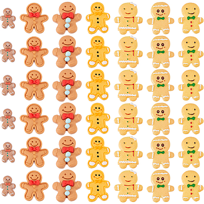 84 шт 7 стили кабошоны из непрозрачной смолы, имитация печенья, Колобок