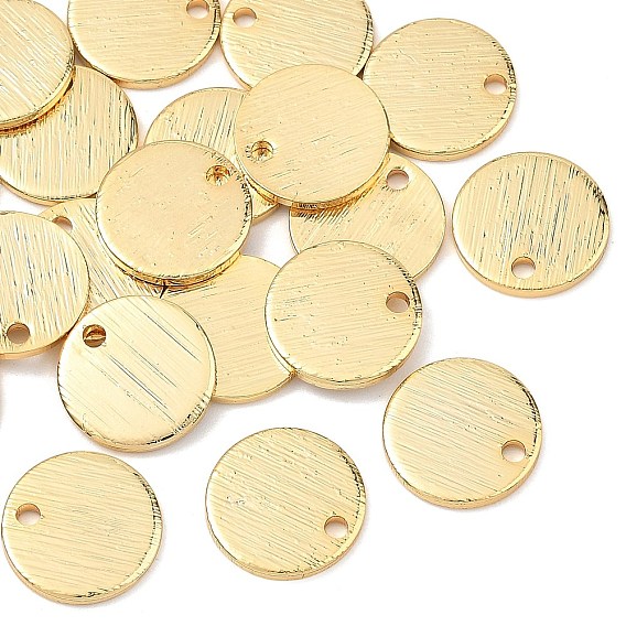SHEGRACE Brass Pendants, Flat Round Charms, Nickel Free, Stamping Blank Tag