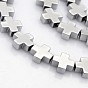 Grade A Electroplate Non-magnetic Synthetic Hematite Cross Beads Strands