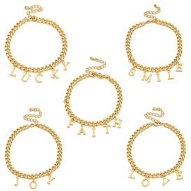 Brass Charm Bracelets for Women, Real 18K Glod Plated