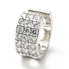 Массивные серьги-каффы в форме буквы "С" из прозрачного циркония, украшения из латуни для женщин, без кадмия и без свинца