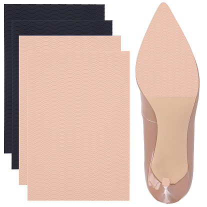 4шт. 2 цвета прямоугольная резиновая противоскользящая подошва для обуви, износостойкая подошва с рельефным рисунком для ремонта ботинок, кожаные ботинки