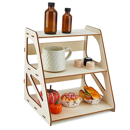 1шт. 2-ярусная стеллажная полка из сосновых панелей, с прокладкой