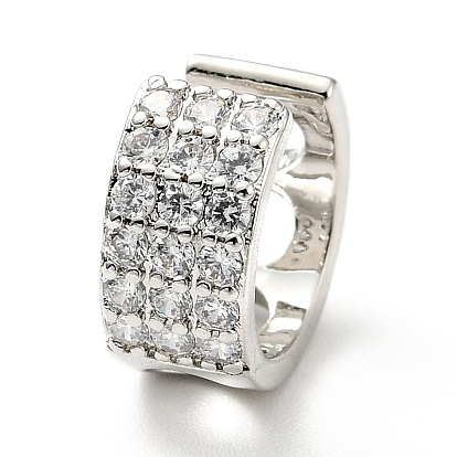 Массивные серьги-каффы в форме буквы "С" из прозрачного циркония, украшения из латуни для женщин, без кадмия и без свинца