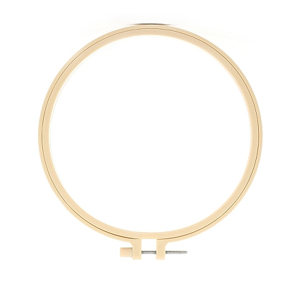 Plastic Imitation Bamboo Cross Stitch Embroidery Hoops, Sewing Tools Accessory, Round