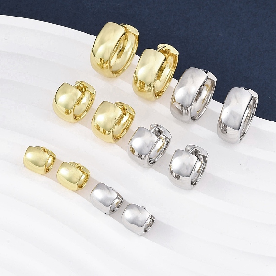 Латунные серьги обруча, стойки покрытие, долговечный, без свинца и без кадмия