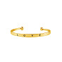 Minimalist LOVE C-shaped Rose Gold Bangle Bracelet for Women