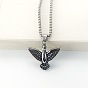 Ретро ожерелья с подвеской в виде птицы из нержавеющей стали для мужчин