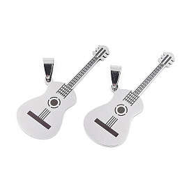 201 из нержавеющей стали большие кулоны, гитарные прелести, лазерная резка