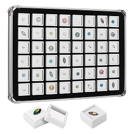 48 решетки алюминиевые коробки, с квадратным пластиковым контейнером для бусин, прямоугольные