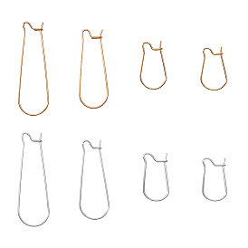 Stainless Steel Hoop Earring Findings, Kidney Ear Wire