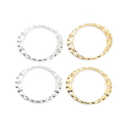Brass Textured Hollow Oval Links, Cadmium Free & Lead Free