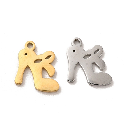 Ion Plating(IP) 304 Stainless Steel Charms, High-heeled Shoes with Bowknot