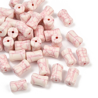 Акриловые бусины имитация бирюзы, колонка