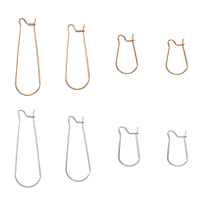 Stainless Steel Hoop Earring Findings, Kidney Ear Wire