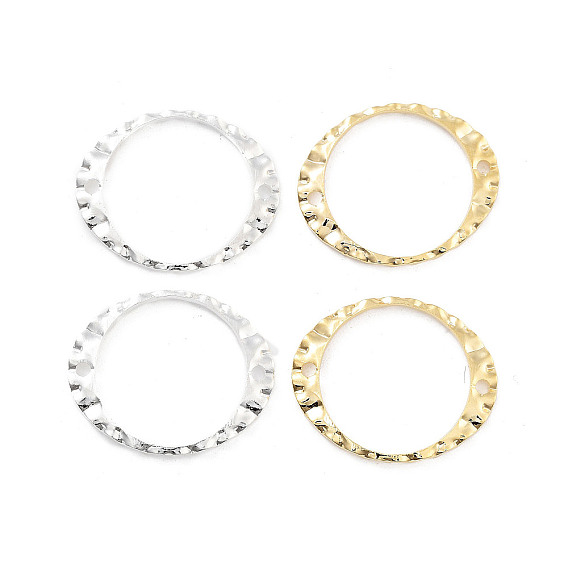 Brass Textured Hollow Oval Links, Cadmium Free & Lead Free