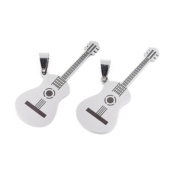 201 из нержавеющей стали большие кулоны, гитарные прелести, лазерная резка