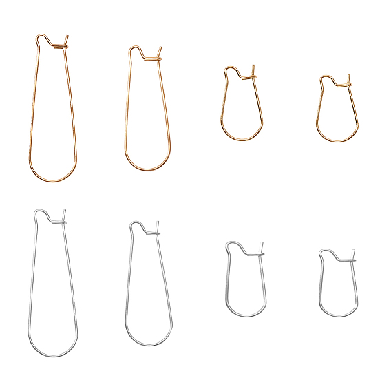Stainless Steel Hoop Earring Findings, Kidney Ear Wire