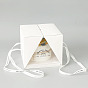 Individual Kraft Paper Tall Cake Boxes, Bakery Single Cake Packing Box, Square with Clear Window