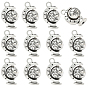 36 шт. подвески из сплава теллуриона в тибетском стиле, вращающиеся подвески, без кадмия и без свинца