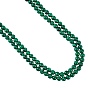 Perles synthétiques malachite brins, teint, ronde