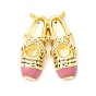 Латунные микро проложить кубического циркония подвески, с эмалью, балетки прелести