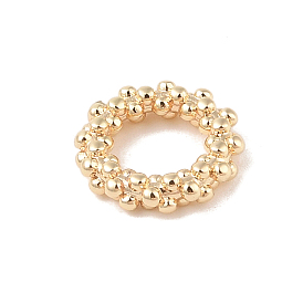 Brass Closed Jump Rings, Real 14K Gold Plated, Bubble Ring