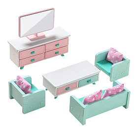 Wooden Miniature Mini Dollhouse Furniture, for Dollhouse Props Decoration Accessories