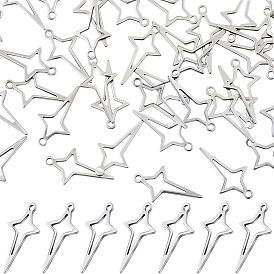 100 шт. 201 подвески из нержавеющей стали, полые звезды прелести