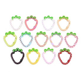 Легкосплавные пружинные кольца, с эмалью, клубника