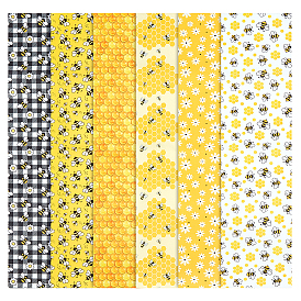 6 шт. 6 стили полиэстер хлопок ткань, прямоугольные