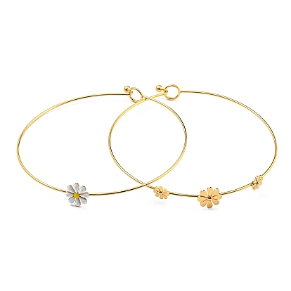 304 маленькие женские колье-чокеры с эмалью из нержавеющей стали и цветком ромашки