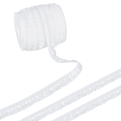 25ярдов полиэстеровой эластичной ленты, кружевная лента, Цветочная отделка для украшения свадебного платья