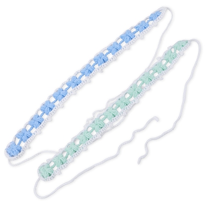 DIY Crochet Bracelet Kits, including Polyester Yarn
