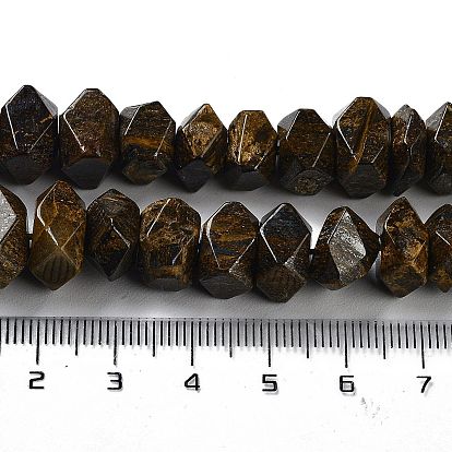 Natural Bronzite Beads Strands, Nuggets, Faceted