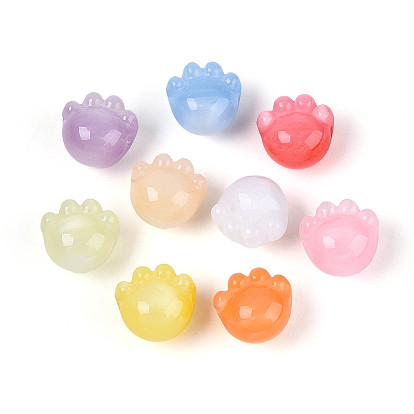 Непрозрачные бусины из смолы, имитирующие кошачий глаз, след, два тона