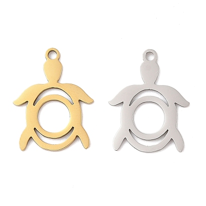 201 подвески из нержавеющей стали, черепаховый шарм, лазерная резка