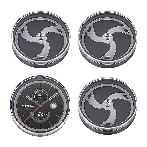 4 Boîtes de rangement pour cadrans de montres en plastique (pièces), ronde