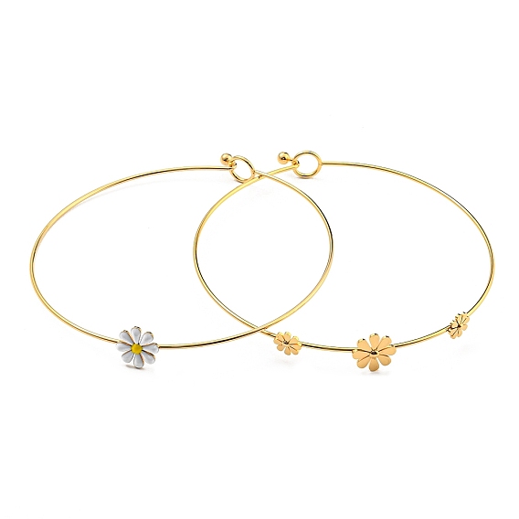 304 маленькие женские колье-чокеры с эмалью из нержавеющей стали и цветком ромашки