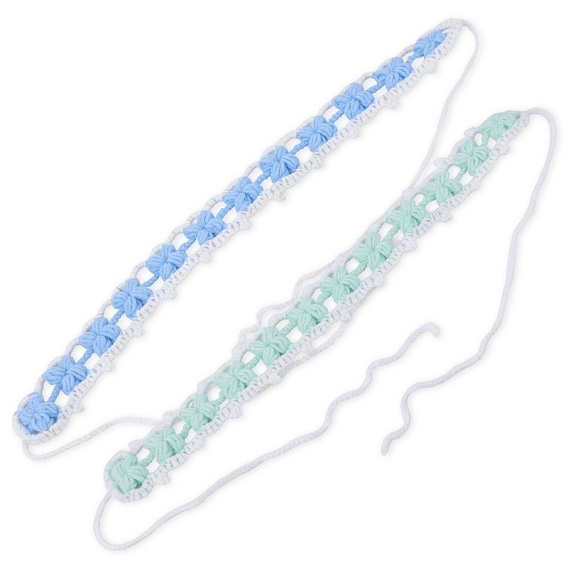 DIY Crochet Bracelet Kits, including Polyester Yarn