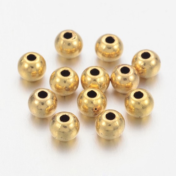Tibetan Style Alloy Spacer Beads, Cadmium Free & Lead Free, Round